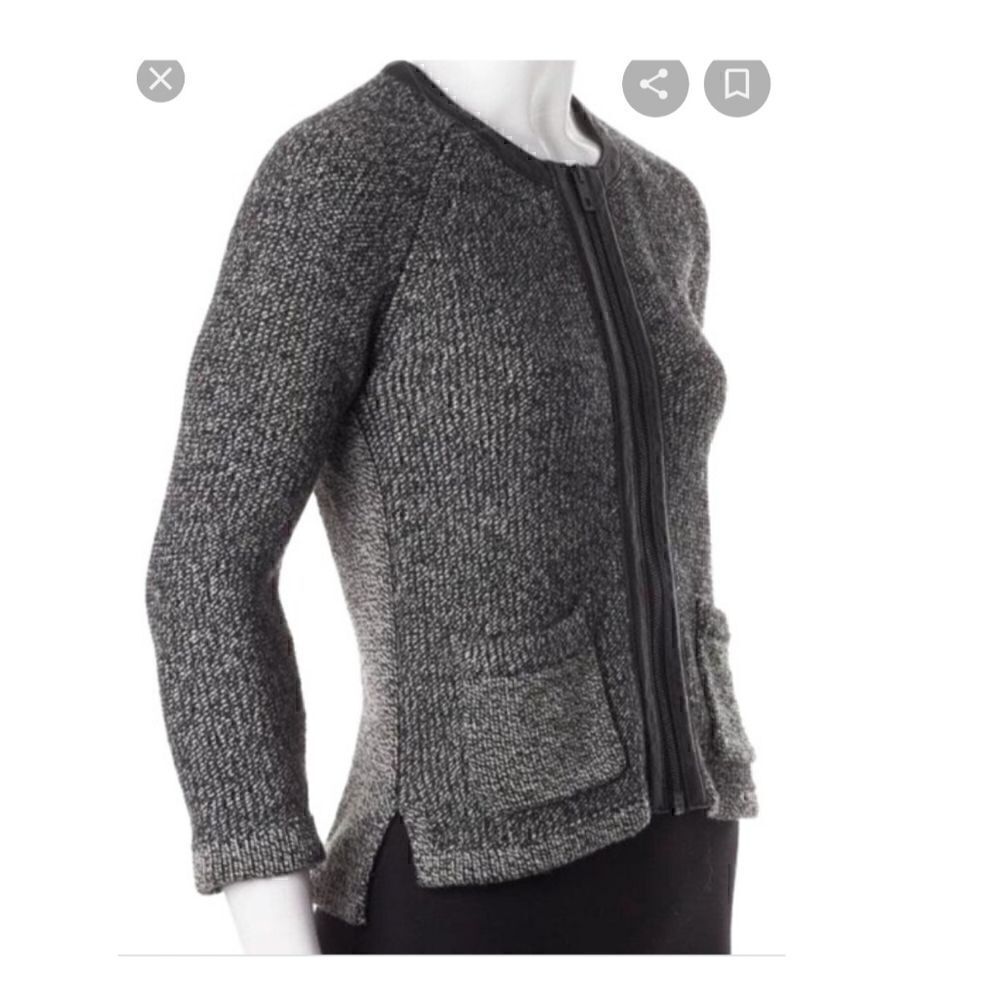 Rag & Bone Wool Leather Trim Sweater M